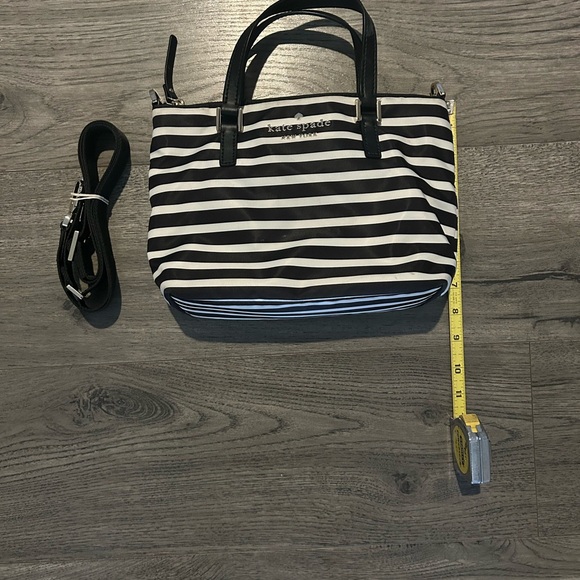 EUC♠️Kate Spade♠️ small striped nylon tote with/ crossbody strap - Picture 5 of 8